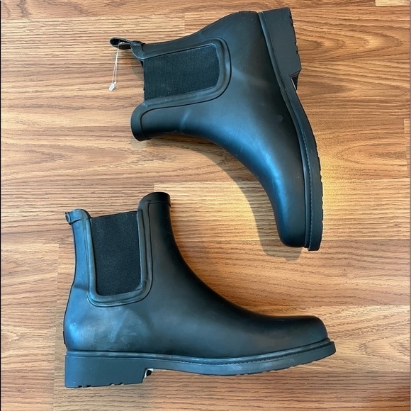 J.Crew Chelsea Rain Boots Black Size 6 - Picture 5 of 12